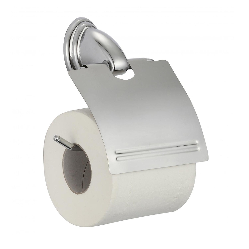 Держатель туалетной бумаги Savol S-003151 с крышкой цвет Хром