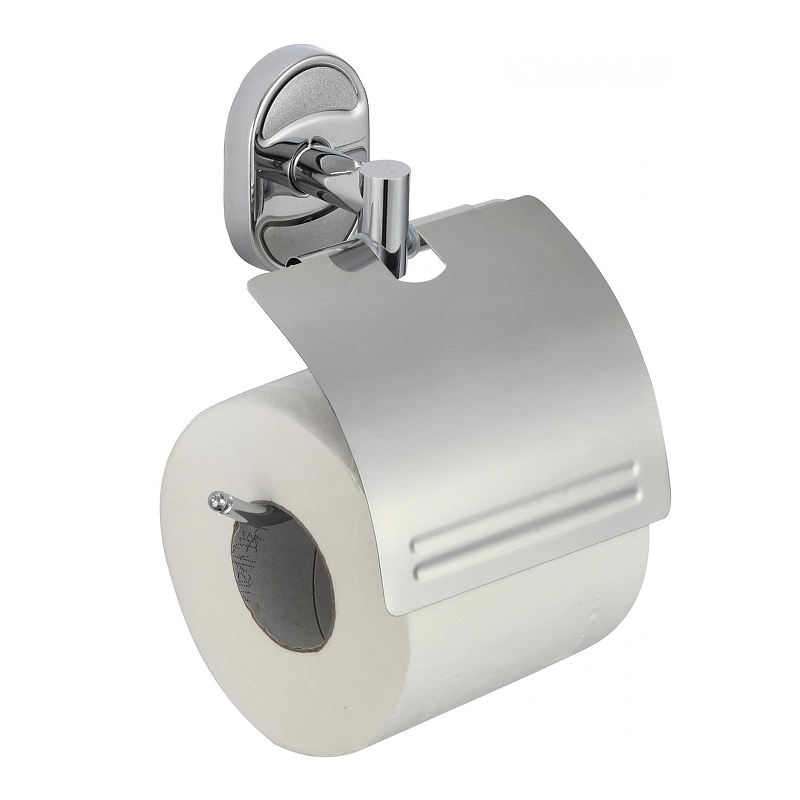 Держатель туалетной бумаги Savol S-007051 с крышкой цвет Хром