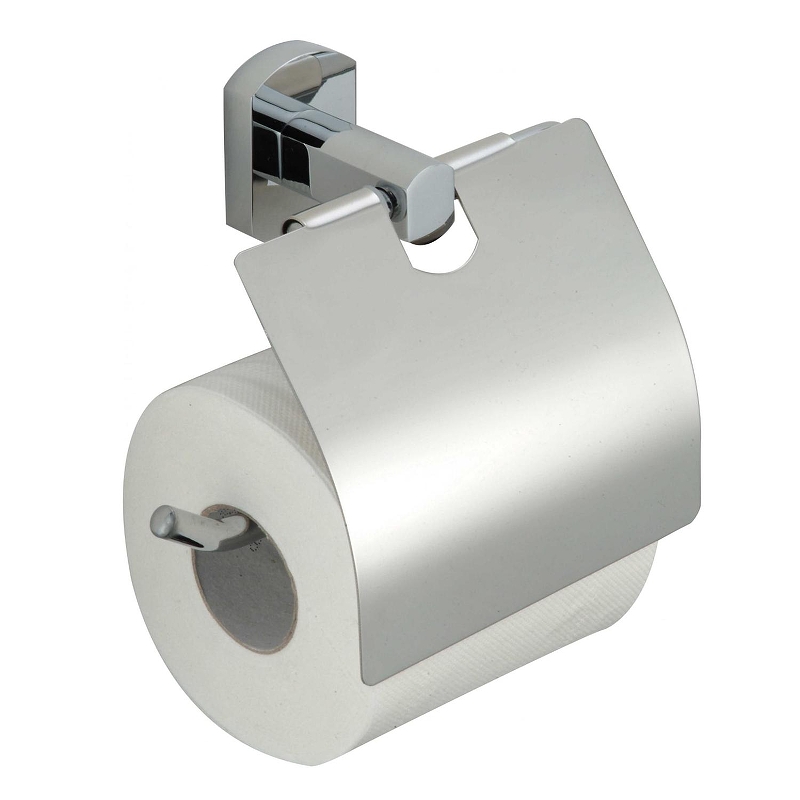 Держатель туалетной бумаги Savol S-009951 с крышкой цвет Хром