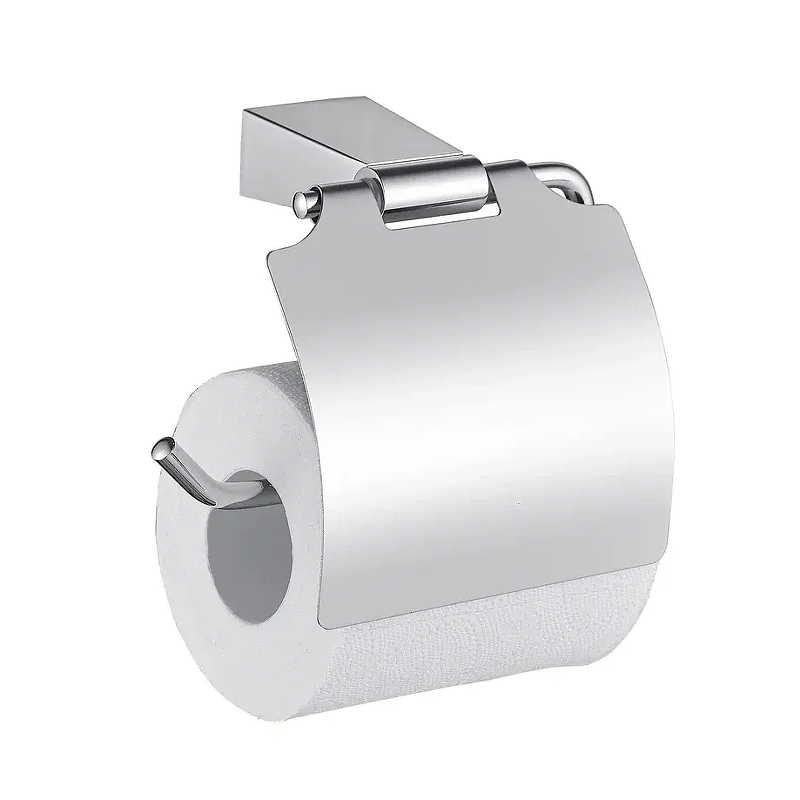 Держатель туалетной бумаги Shevanik SG57 SG5705 с крышкой цвет Хром