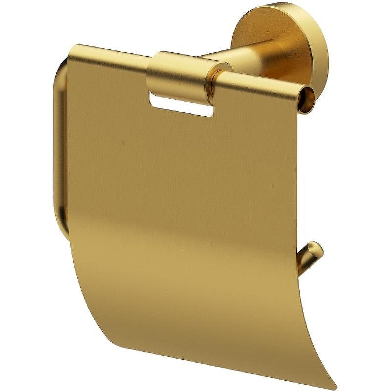Держатель туалетной бумаги Whitecross Ergo gold brushed ER2262GLB с крышкой Брашированное золото