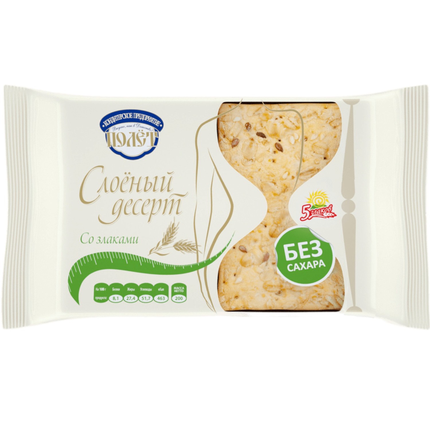 Десерт Полет слоёный со злаками 200 г