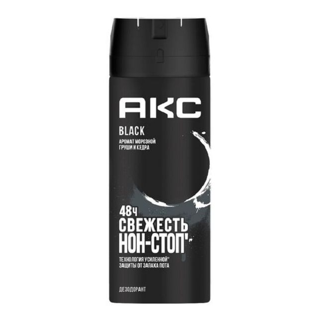 дезодорант АКС Black аэрозоль 150мл мужской