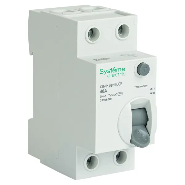 Дифференциальный автомат Systeme Electric City9 Set C9D61616 1P N С16 А 10мА 6кА A