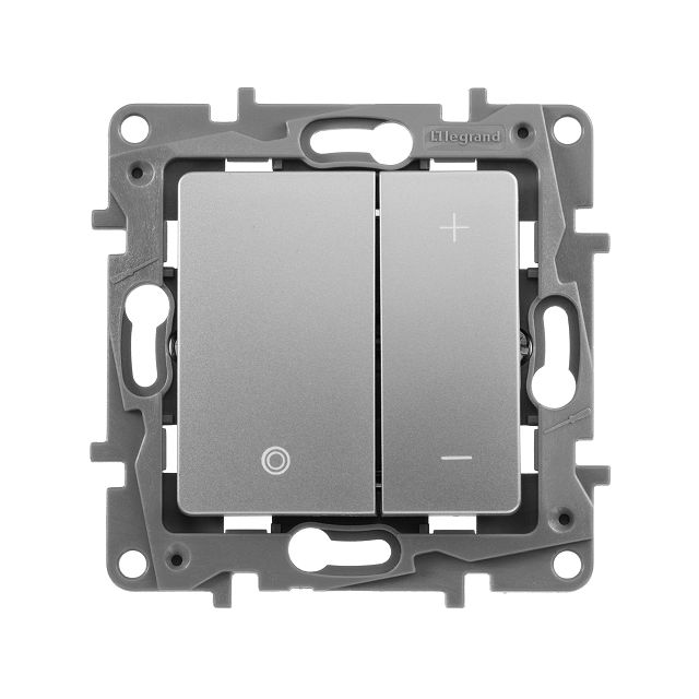 диммер LEGRAND Etika кнопочный IP20 алюминий