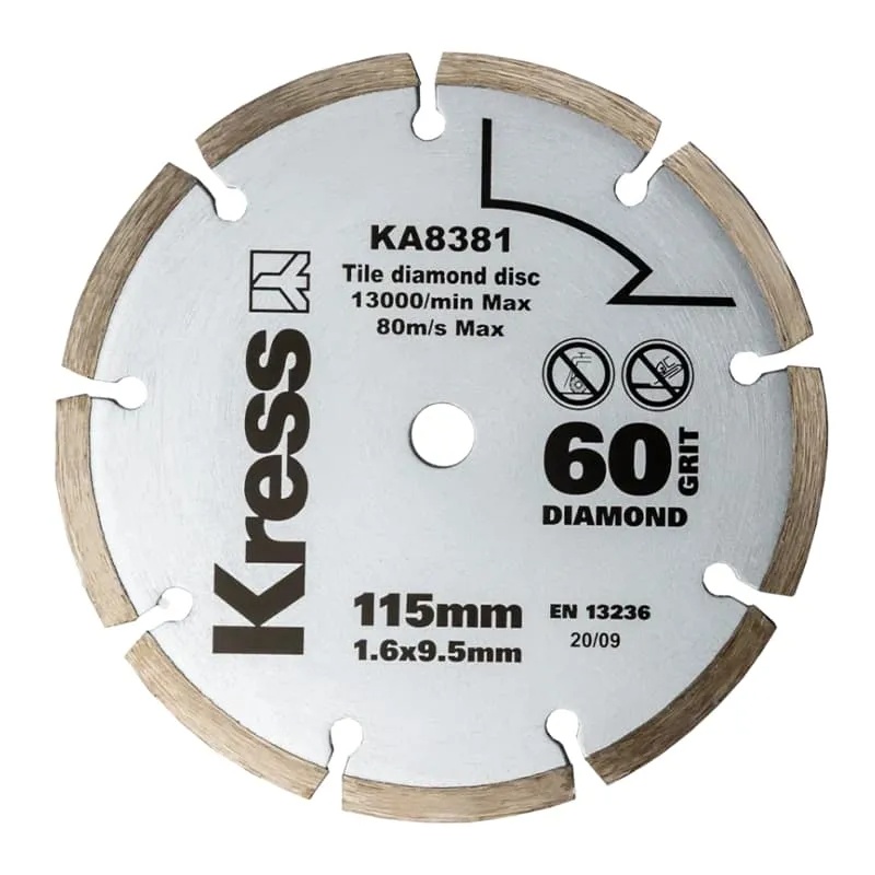 Диск с алмазным напылением KRESS 115х1,6х9,5 мм (KA8381)