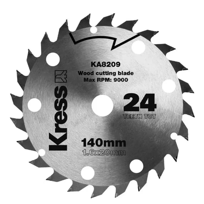 Диск твердосплавный по дереву KRESS 24T TCT 140x1,6x20 мм (KA8209)