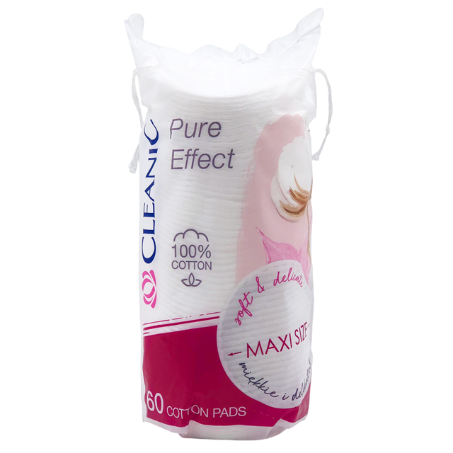 диски ватные CLEANIC Pure Effect maxi size 60шт круглые