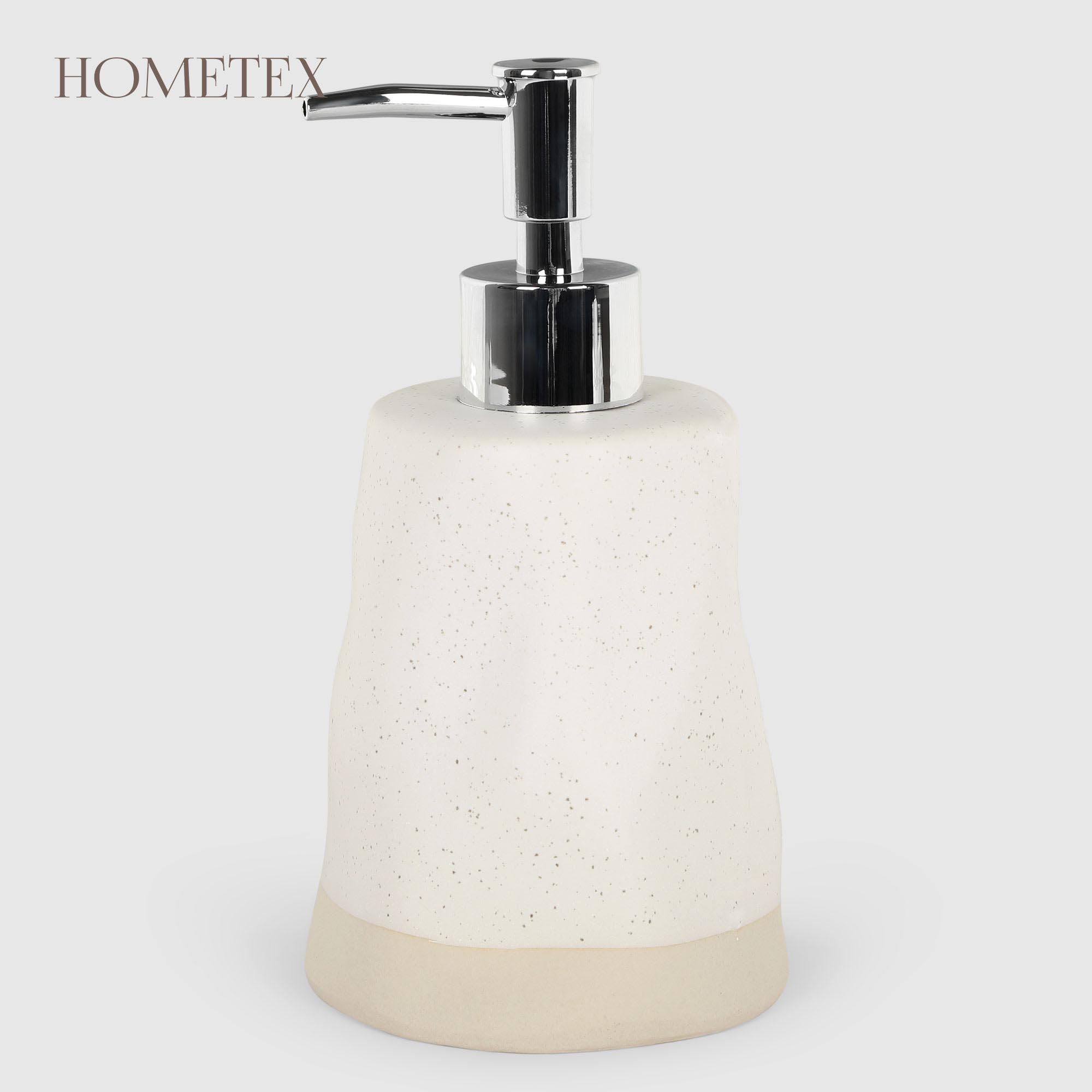 Диспенсер для жидкого мыла Hometex из керамики с белым напылением