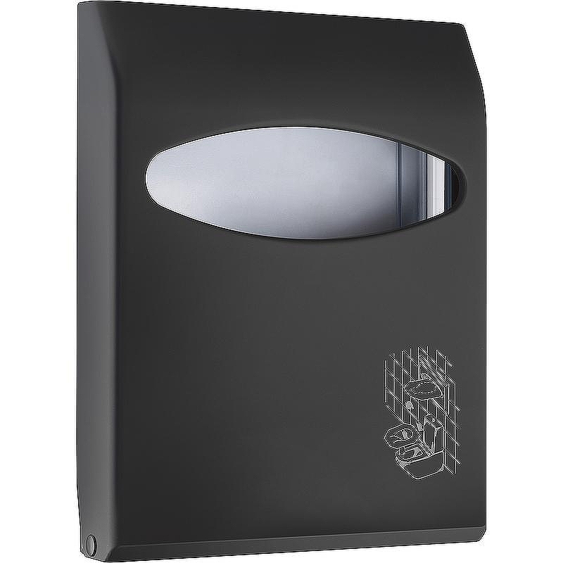 Диспенсер туалетных подкладок Nofer Black 04028.N Черный матовый