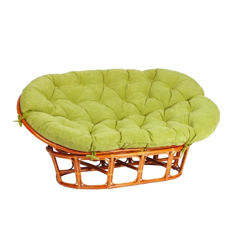 Диван садовый с подушкой из ротанга TetСhair Mamasan медовый/олива 1690х1020х800 мм (24260)