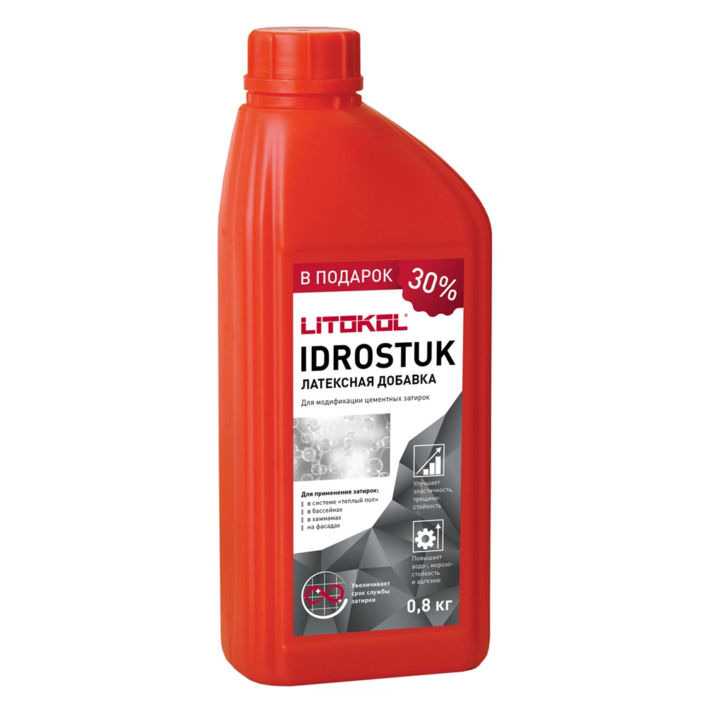 Добавка латексная для затирок Litokol Idrostuk 0,8 кг