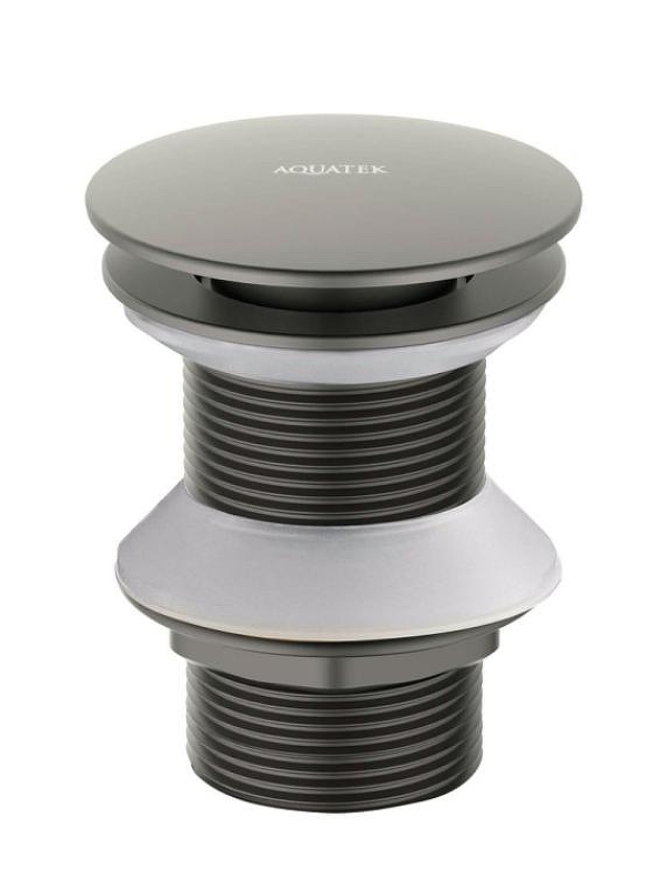Донный клапан Aquatek AQ6003BGM click-clack цвет Оружейная сталь