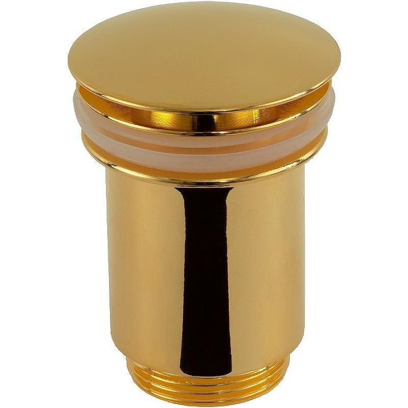 Донный клапан Remer 904CC114DO click-clack Золото глянцевое