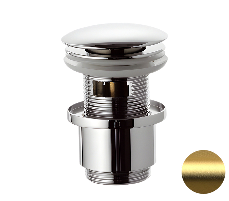 Донный клапан Remer 905CC2114BG click-clack цвет Золото брашированное