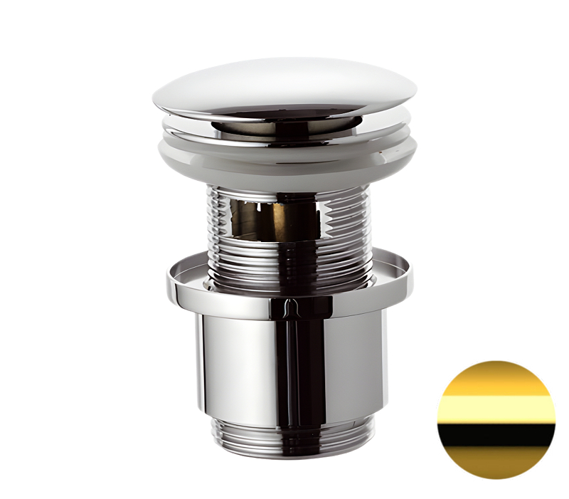 Донный клапан Remer 905CC2114DO click-clack цвет Золото глянцевое