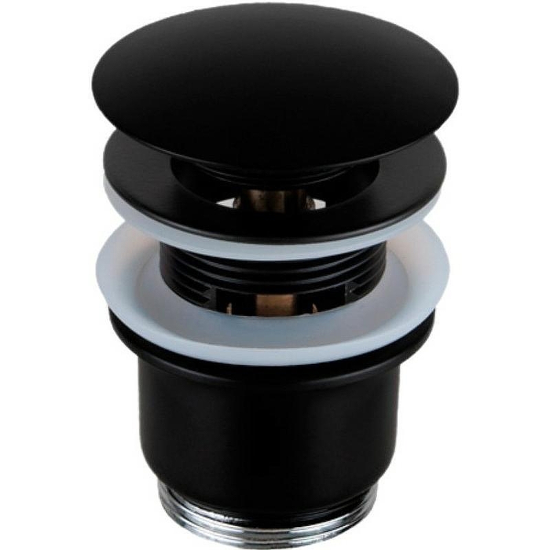 Донный клапан Remer 905CC2114NO click-clack Черный матовый