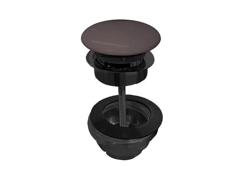 Донный клапан Scarabeo 10010/CNROP53 Click Clack цвет Черный матовый Тобакко