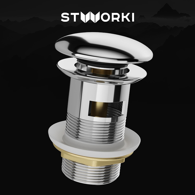Донный клапан STWORKI SW-001CR цвет Хром