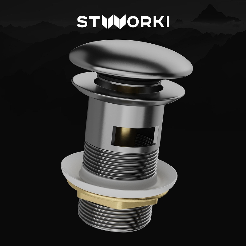 Донный клапан STWORKI SW-001GB цвет Вороненая сталь