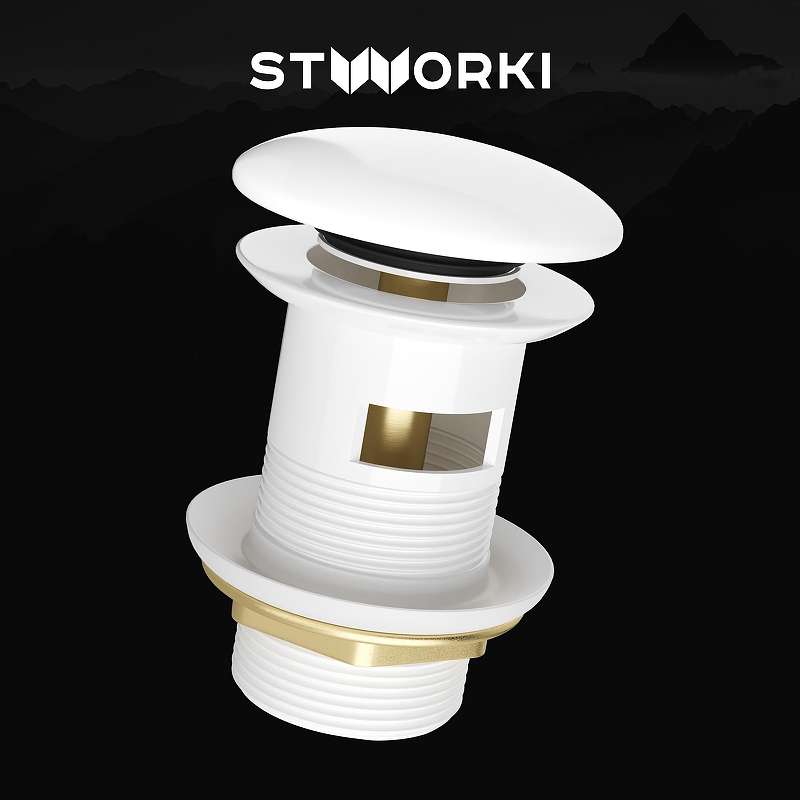 Донный клапан STWORKI SW-001WH цвет Белый