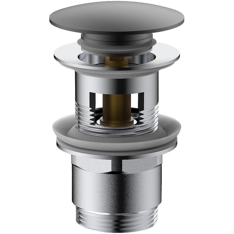 Донный клапан Vincea DPU-1B01GM click-clack Вороненая сталь