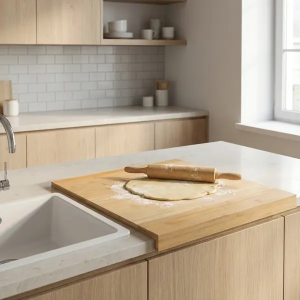 Доска разделочная Mallony 54x46 см бамбук цвет бежевый