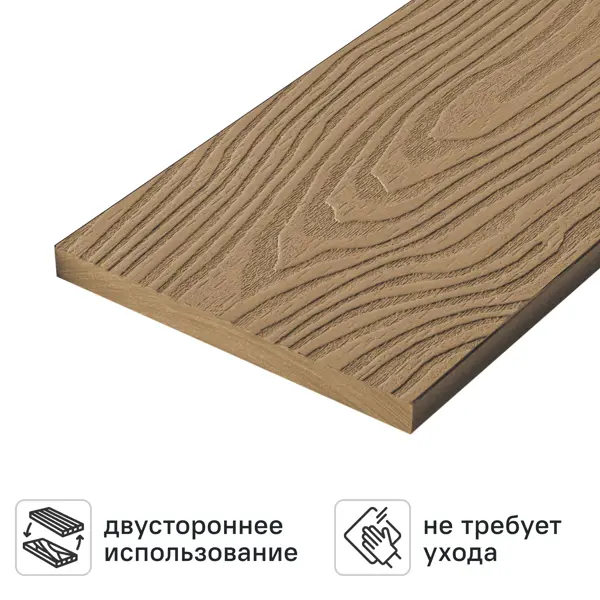 Доска заборная T-Decks ДПК 11x130x3000 мм цвет натуральное дерево