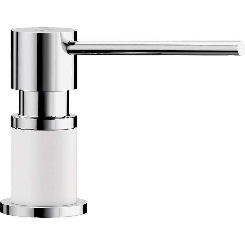 Дозатор для моющего средства Blanco Lato 525814 Хром Белый