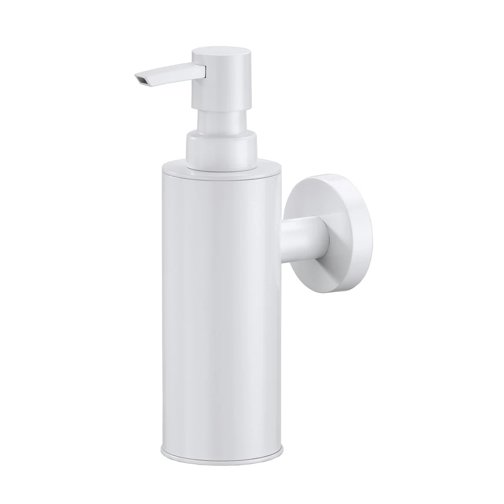 Дозатор для мыла WasserKraft с держателем металл белый (K-1399W)