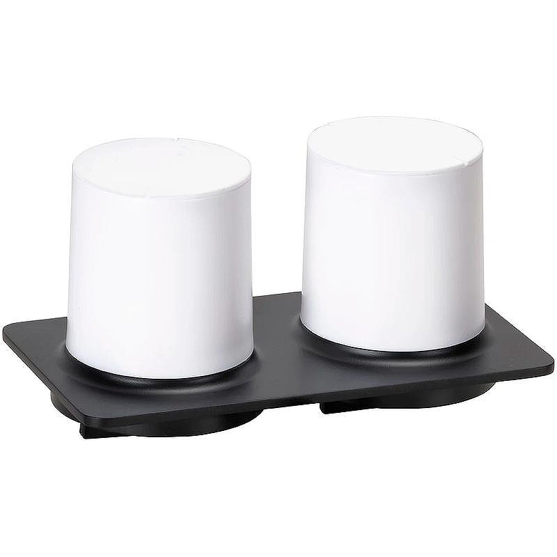 Дозатор для жидкого мыла Bemeta Organic Black 167109270 двойной Черный матовый Белый