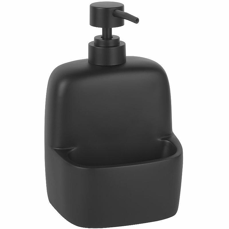 Дозатор для жидкого мыла WasserKRAFT K-8499BLACK с емкостью для губки цвет Черный матовый