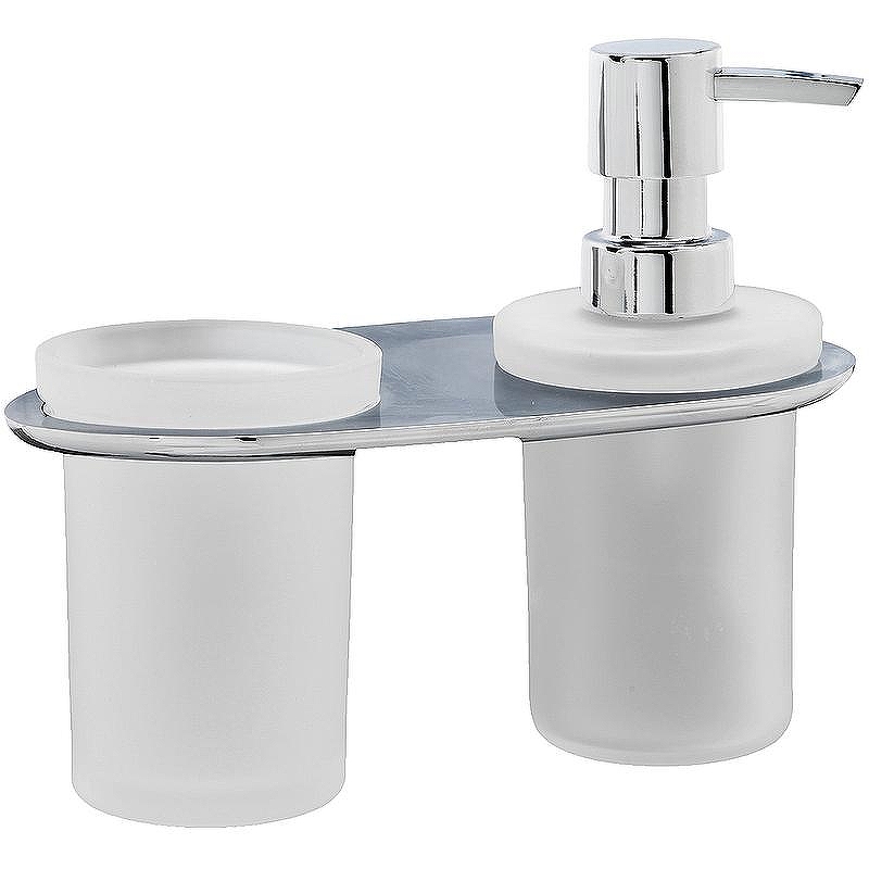 Дозатор для жидкого мыла WasserKRAFT Kammel K-8389 со стаканом для зубных щеток цвет Хром