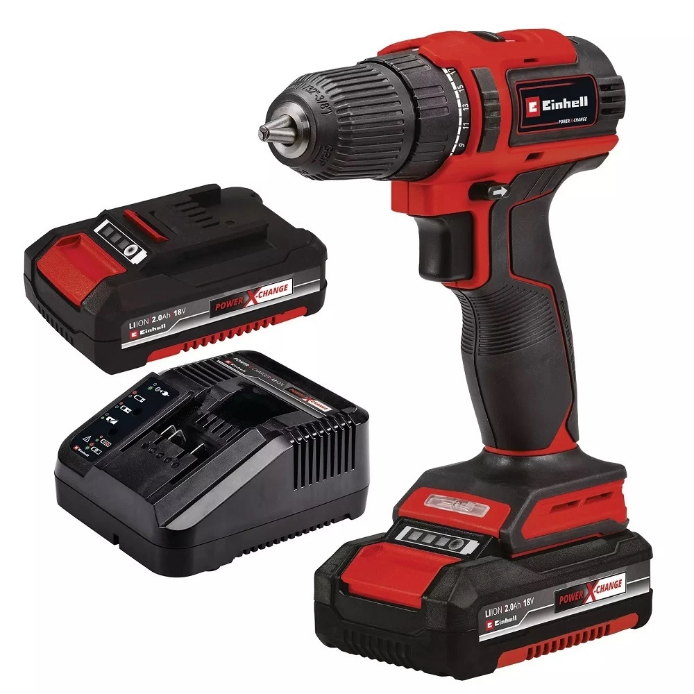 Дрель-шуруповерт аккумуляторная бесщеточная Einhell Expert TE-CD 18/40 Li BL 18 В 2 Ач Li-Ion 2 АКБ и ЗУ (4513995)