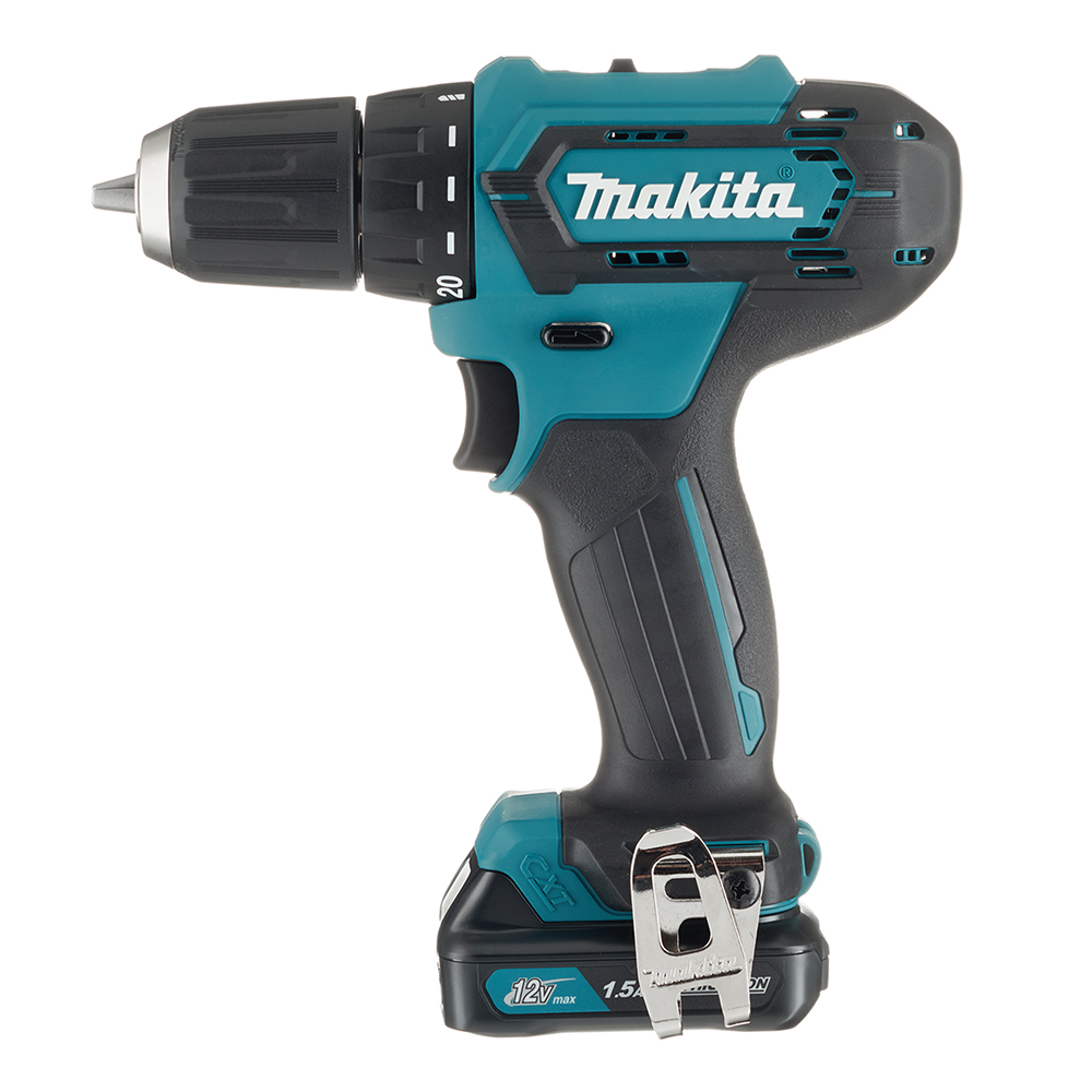 Дрель-шуруповерт аккумуляторная Makita CXT DF333D 12 В 1,5 Ач Li-Ion 2 АКБ и ЗУ (DF333DWYE)