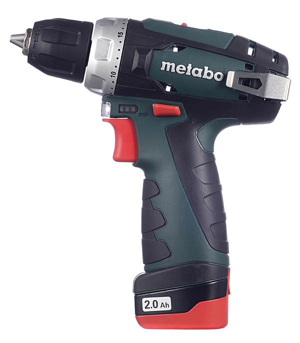 Дрель-шуруповерт аккумуляторная Metabo PowerMaxx BS 12 В 2 Ач Li-Ion 2 АКБ и ЗУ (600080500)
