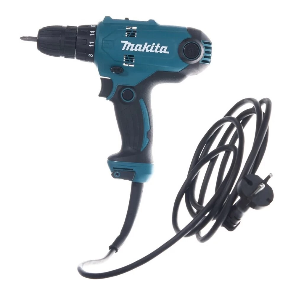 Дрель-шуруповерт сетевая Makita DF0300 320 Вт быстрозажимной патрон