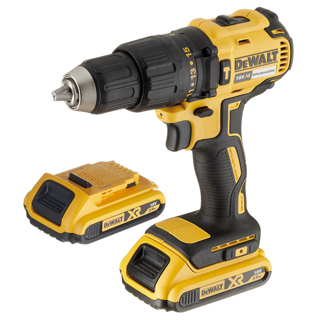 дрель-шуруповерт ударная DEWALT 18ВXR бесщёточная 340Вт 65Нм Li-ion 2Ач с АКБ