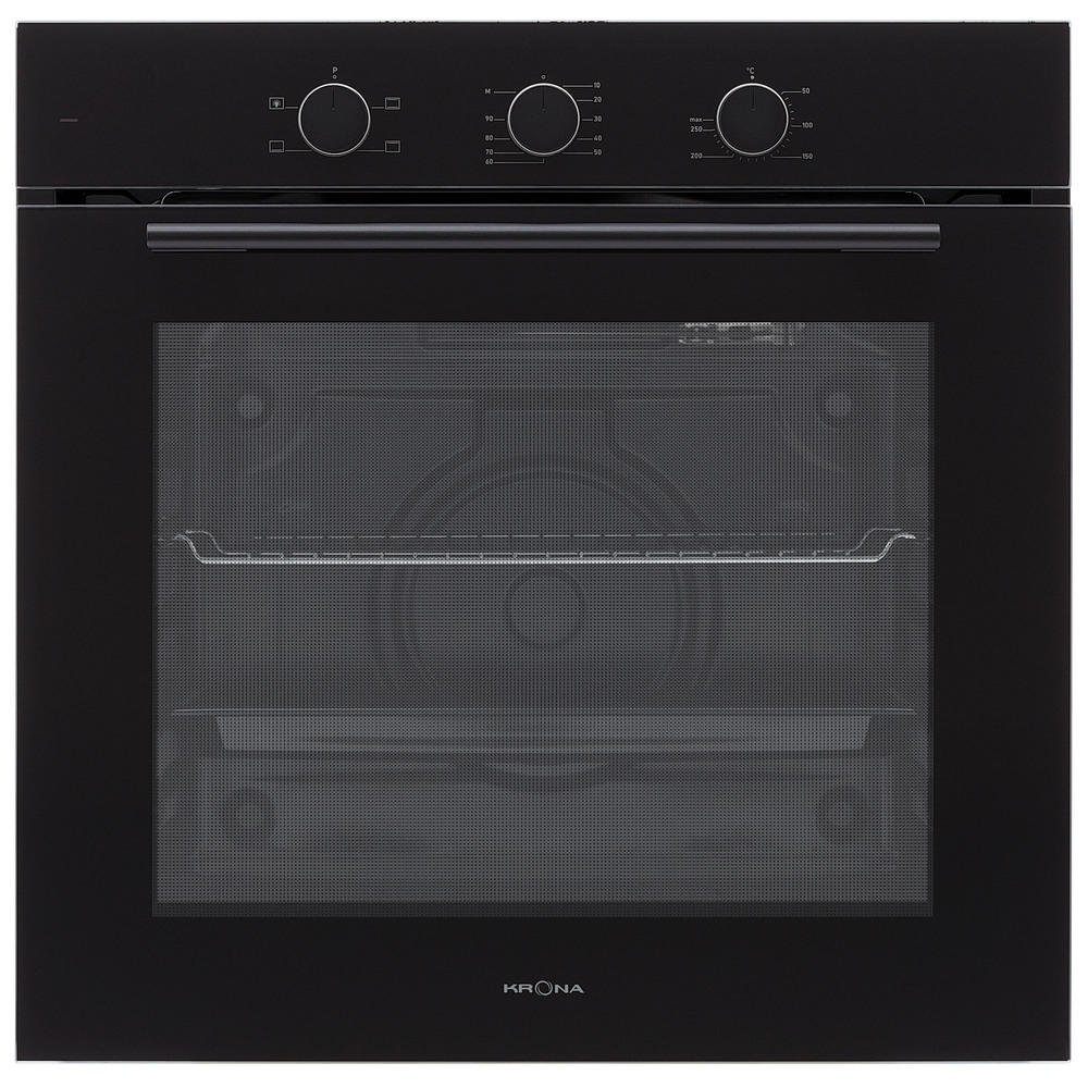 Духовой шкаф электрический встраиваемый Krona Element 60 BL/BL 595 мм черный