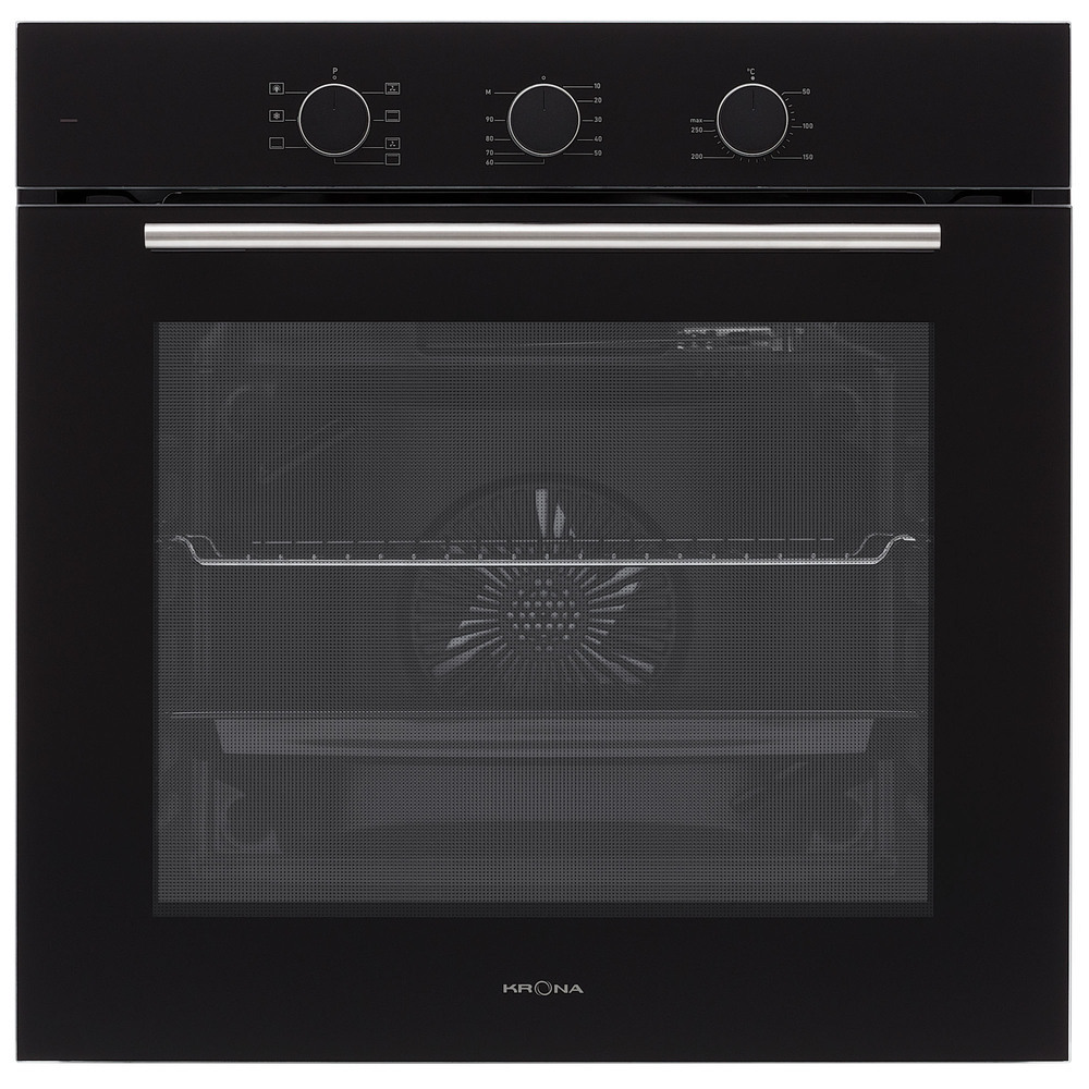 Духовой шкаф электрический встраиваемый Krona Element Plus 60 BL 595 мм черный