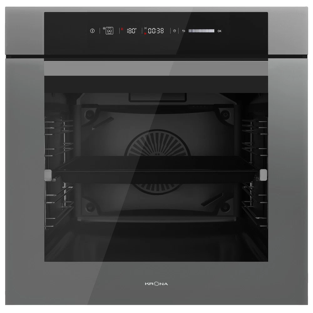Духовой шкаф электрический встраиваемый Krona Mysterium max 60 GR 595 мм графит