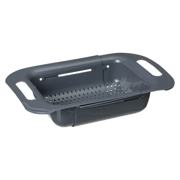Дуршлаг Homver Bergamo 33.5-44.9x21.6x8.1см пластик цвет серый