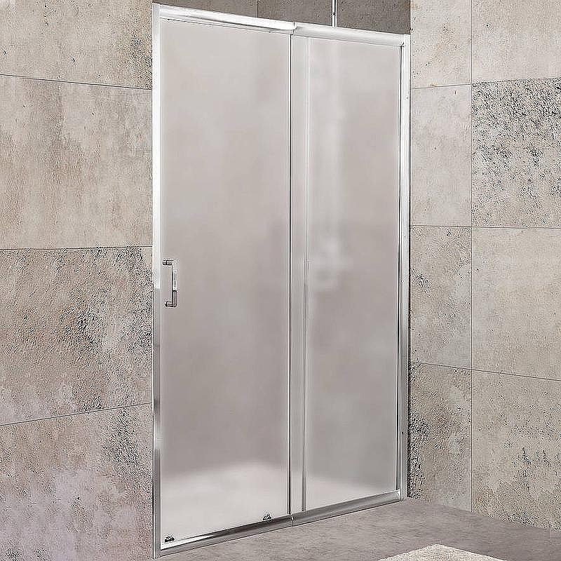 Душевая дверь BelBagno Unique 115 UNIQUE-BF-1-100/115-P-Cr профиль Хром стекло рифленое