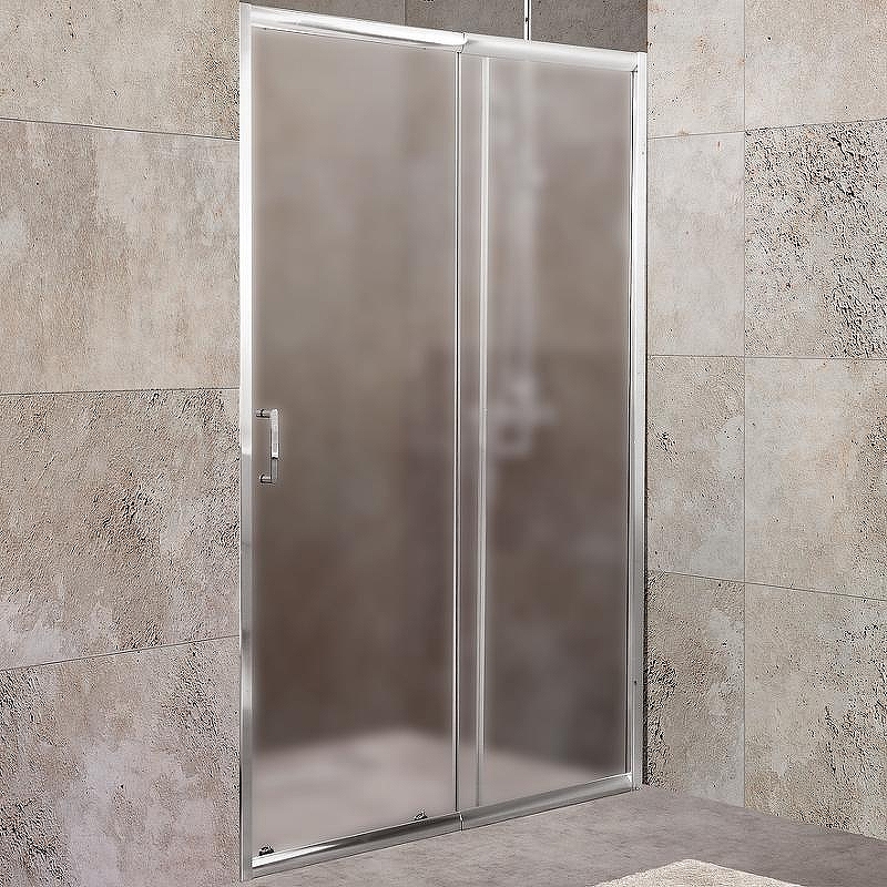 Душевая дверь BelBagno Unique 135 UNIQUE-BF-1-120/135-P-Cr профиль Хром стекло рифленое