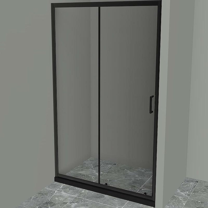 Душевая дверь BelBagno Uno 140 UNO-195-BF-1-140-C-NERO профиль Черный матовый стекло прозрачное