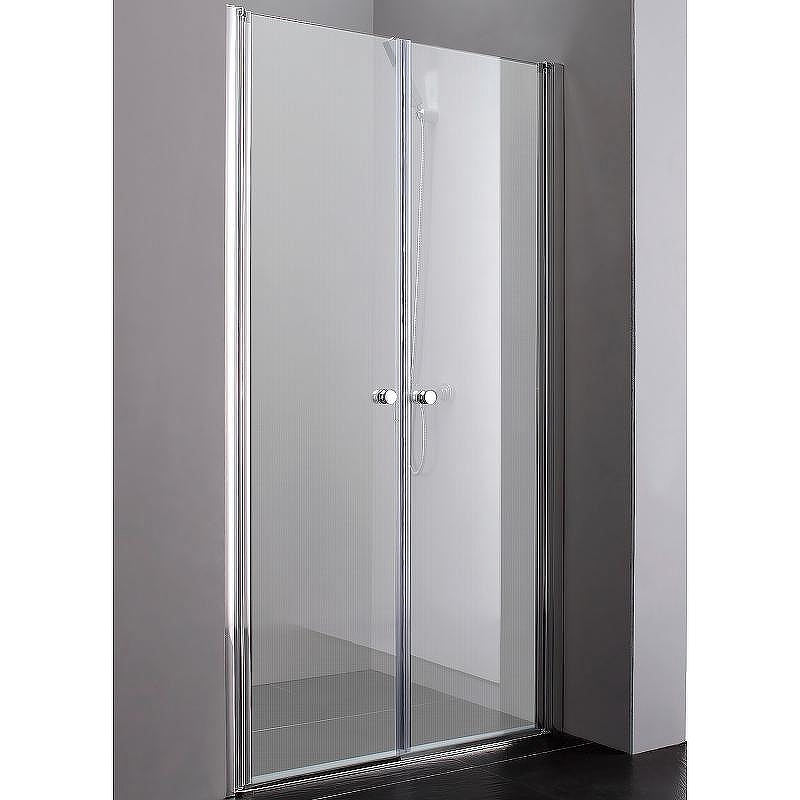 Душевая дверь Cezares Elena 160 ELENA-W-B-2-160-P-Cr профиль Хром стекло рифленое