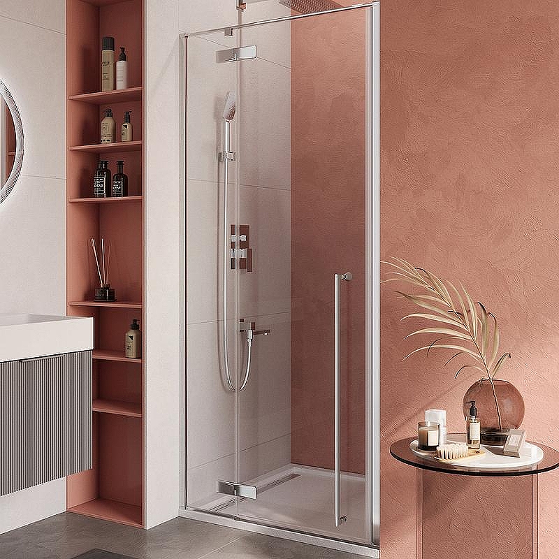 Душевая дверь Cezares Liner 90 L LINER-B-12-90-C-Cr-L профиль Хром стекло прозрачное