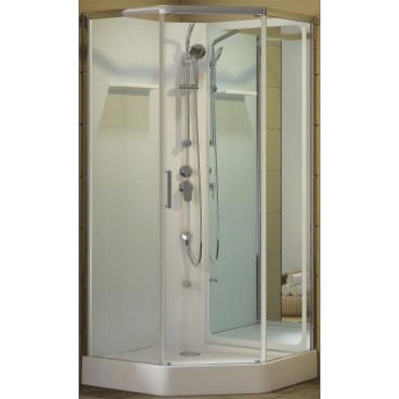 Душевая дверь для кабины Aquanet Passion P 2.0 №1/4 263879 профиль Серебро стекло прозрачное