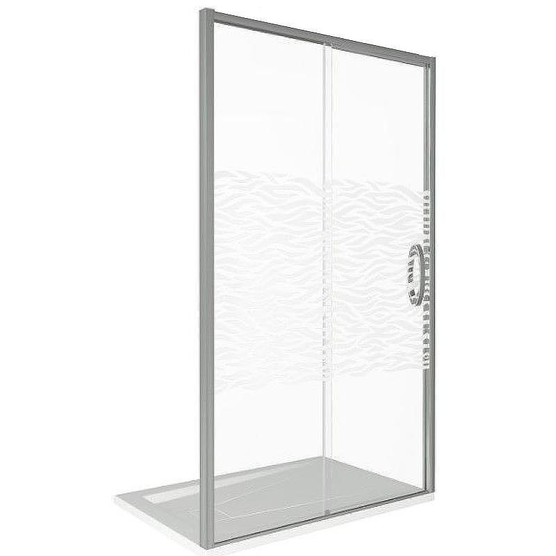 Душевая дверь Good Door Antares WTW-110-W-CH 110 профиль Хром с узором Волна