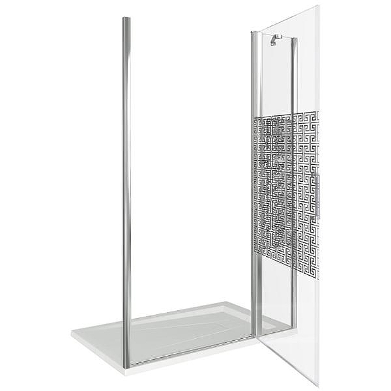 Душевая дверь Good Door Fantasy WTW-140-F-CH 140 профиль Хром стекло прозрачное с рисунком